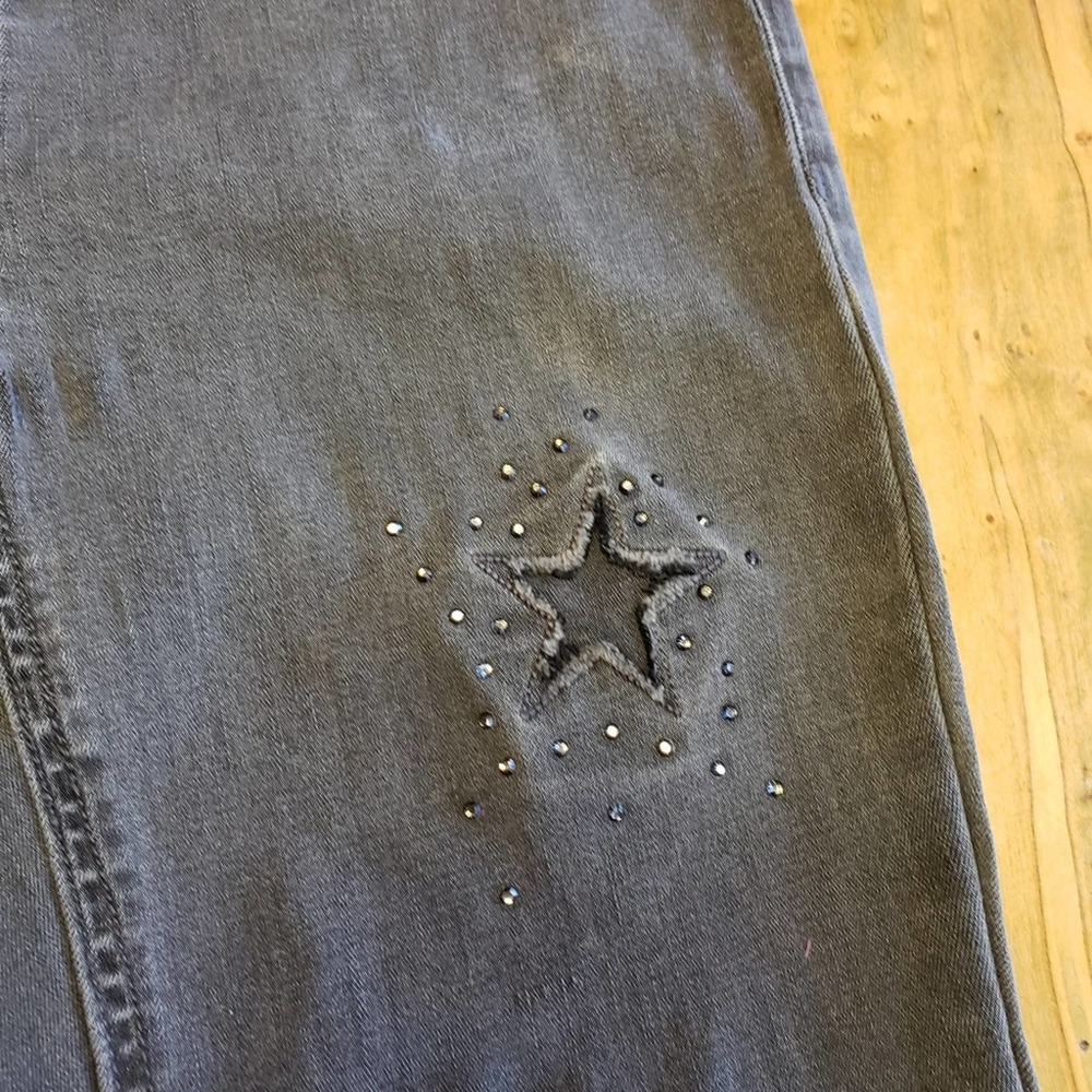 SEVEN STAR EMBELISHED STRAIGHT LEG JEANS SIZE 8 - Picture 3 of 4